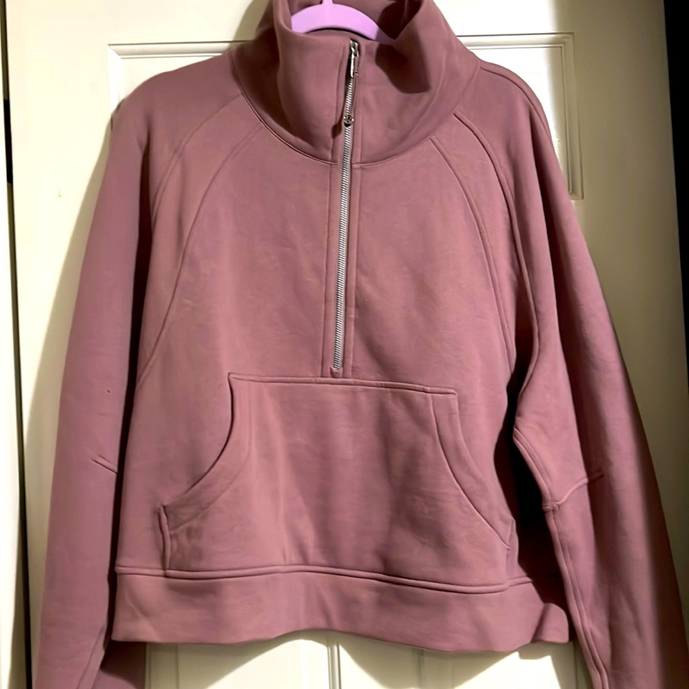 Lululemon scuba in sold out color Twilight Rose.